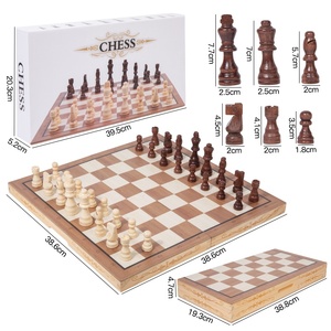 Juego de Ajedrez de Madera Premium Personalizado y Diverso, Caja de Almacenamiento Plegable, Tablero de Ajedrez para el Desarrollo Cerebral, <span class=keywords><strong>Duelo</strong></span> Interactivo, Estrategia - Product Image 5