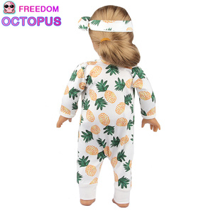 Libertà polpo nuovo a tema ananas accessori giocattolo da te un pezzo pigiama fascia per bambola vestiti per 18 pollici bambole americane - Product Image 5