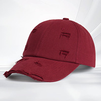 Gorra de Béisbol de 6 Paneles con Logotipo Personalizado Bordado, Estilo Desgastado, de Sarga, Vintage, de Algodón Lavado, Estilo Dad Hat, Deportiva
