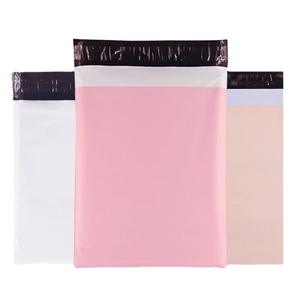 Sac de courrier en poly logo personnalisé compostable couleur rose emballage biodégradable sac d'expédition pour petites entreprises - Product Image 1