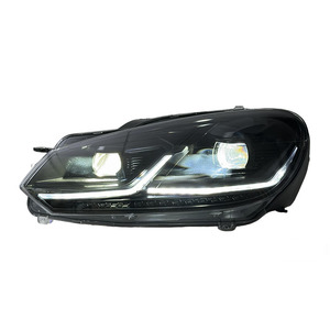 Conjunto de Faros Delanteros SJC para Volkswagen <span class=keywords><strong>Golf</strong></span> 6 <span class=keywords><strong>MK6</strong></span> 2010-2014, Faros LED Modificados, Luces Diurnas Delanteras Mejoradas - Product Image 5