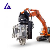 Adapté aux excavatrices de 20 à 30 tonnes, installation facile, pince latérale pour pieux, marteau vibrant à pince latérale, rotation à 360°, CE ISO