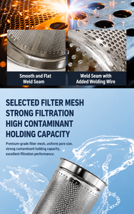 Panier filtrant en métal perforé SS304 SS316 résistant <span class=keywords><strong>à</strong></span> la corrosion pour système de traitement des eaux usées en pipeline - Product Image 5