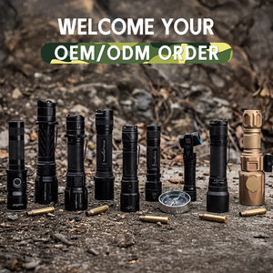 Linterna Táctica OEM ODM con Soporte Abatible, Recargable, Súper Brillante, con Luz Infrarroja para Defensa Personal, Compatible con Montaje Picatinny - Product Image 3