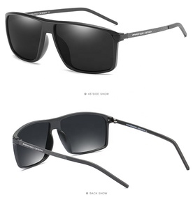 Gafas de Sol Polarizadas HD con Marco de Acetato de Fibra de Carbono PARANOID, Color Azul/Té, Protección UV400 2025, Estilo Moderno para Conducir, Unisex - Product Image 2