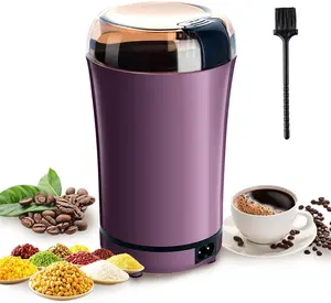 110V/220 electric coffee machine have white black and purple colors option can control the grinding thickness