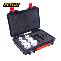 Ensemble de 11 scies cloches bimétalliques M42 avec boîte à outils en plastique rigide pour percer le métal, le bois et le PVC 21/27/33 mm