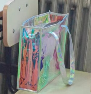 Bolsa de Compras de PVC Transparente Personalizada con Logotipo a Color, de Alta Calidad, para Viajes, para Mujer, Plegable, Tamaño Mediano, Regalo Promocional - Product Image 5