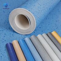 Rouleau de revêtement de sol en vinyle PVC commercial, feuille de vinyle homogène de couleur unie pour hôpital, maternelle, bureau