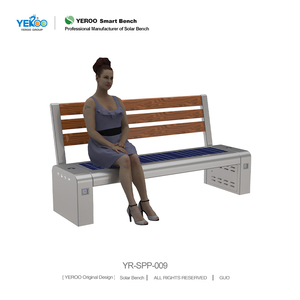 Banc de jardin solaire intelligent avec chargeur USB sans fil, respectueux de l'environnement, pour parcs urbains, arrêts de bus, jardins modernes - Product Image 3