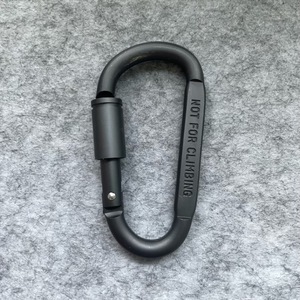 <span class=keywords><strong>Mousqueton</strong></span> à anneau en D de verrouillage de 8cm avec logo personnalisé en gros-boucle robuste pour sac à dos laisse de chien accessoires de quincaillerie pour équipement d'extérieur - Product Image 2