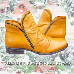 Botas de Moda Otoño Invierno Primavera para Mujer, Calzado de Tobillo, PU con Cordones, Suela de Goma, Tacón Cuadrado, Estilo Vaquero Occidental - Product Image 2