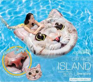 Flotteur de piscine gonflable en PVC avec visage de chat mignon pour enfants - Product Image 5