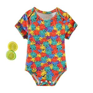 Tutina Estiva <span class=keywords><strong>per</strong></span> <span class=keywords><strong>Neonati</strong></span> in Morbido Poliestere Lavorato a Maglia, Manica Corta, Traspirante, Stampata, <span class=keywords><strong>per</strong></span> Bambini e Bambine, Prezzo Conveniente - Product Image 5