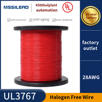 Spot gros UL3767 fil électrique 28AWG sans halogène XLPE fil cuivre étamé 105 degrés batterie borne fil de plomb