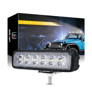 רכב LED שטוח עבודה אור 6 inch 18W 6LED שונה אור הנדסת זרקור בשעות היום ריצת אור