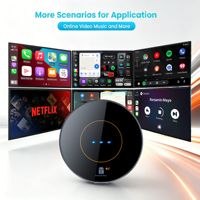 PlayAiBox Qualcomm 6350 con Sistema Android 15, Carplay Inalámbrico, 8GB+128GB, para YouTube y Netflix, con GPS Integrado para Autos con CarPlay OEM