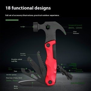 OEM Outdoor-Zubehör Multifunktionaler Edelstahl Taktischer Hammer Werkzeug Schraubendreher Flaschenöffner Leichtgewicht Camping Überlebensausrüstung - Product Image 3