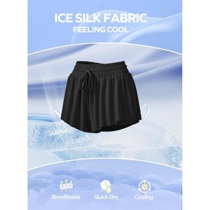 กางเกงขาสั้น FOXA Flowy Skorts สำหรับเด็กผู้หญิง ไซส์ 10-12 กางเกงกีฬาระบายอากาศได้ดีพร้อมเชือกผูกเอว - Product Image 4