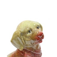Statue d'animal en céramique moderne et écologique, chien, pour la décoration de la maison, utilisation sur table