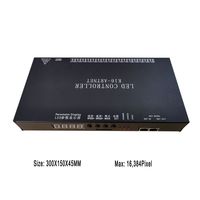 Controlador LED JIUAN K16 Artnet de 16 Puertos Direccionables y Programables, 16384 Píxeles, DMX512, AC110-220V, 4W, Control de Iluminación Manual, Metálico