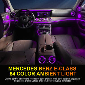 Kits d'intérieur de buse de turbine pour <span class=keywords><strong>Mercedes</strong></span> Benz <span class=keywords><strong>Classe</strong></span> C/<span class=keywords><strong>GLC</strong></span>/<span class=keywords><strong>Classe</strong></span> E W213 W205 X253 LED 64 lumière ambiante évent lampe décorative - Product Image 2