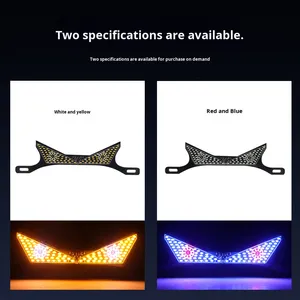 LKT, luces decorativas universales para coche, Ojo <span class=keywords><strong>del</strong></span> <span class=keywords><strong>diablo</strong></span> transfronterizo, tornillo para matrícula de motocicleta modificado, semicírculo, triángulo intermitente - Product Image 3