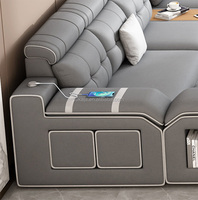 Canapé d'angle multifonctionnel en tissu en forme de L/U, nouvelle collection, avec connexion USB et fonction musicale intelligente – Ventes Flash