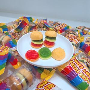 Gomitas de Frutas con Forma de Hamburguesa, Dulces Multicolores con Sabor Dulce, en Caja, Caramelos de Cera, Venta al por Mayor - Product Image 3