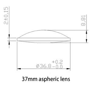 Haute qualité 37mm plastique asphérique Pmma lentille Double convexe sphérique optique VR carton 3D lunettes convexes pour carton 2 - Product Image 6