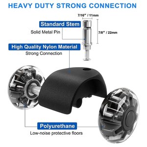 ชุดล้อเฟอร์นิเจอร์ขนาด 50 มม. ล้อ PU แบบใส ล้อเก้าอี้แบบหมุนได้ เงียบ ทนทาน - Product Image 5