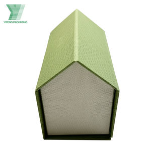 Emballage cadeau personnalisé pour petites confiseries chocolatées, matériaux recyclés écologiques haut de gamme, boîte en papier rigide en forme de <span class=keywords><strong>maison</strong></span>, revêtement UV - Product Image 2