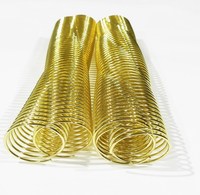 Bobine métallique/spirale de fixation enroulée 23 mm 7/8 pouces, couleur argent, or, rose, or, pour notebook