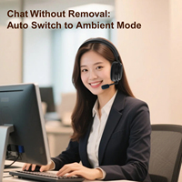 Auriculares Inalámbricos con Cancelación Activa de Ruido (ANC) 125H Playtime, Bluetooth 5.4, Sobre la Oreja, 4 Micrófonos, Chipset Qualcomm, OEM de Fábrica