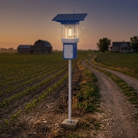 Lámpara Solar para Matar Mosquitos y Polillas Agrícolas con Contador IoT 4G, Luz UV para Eliminar Plagas, Mata Insectos en Granjas