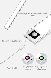 Tira de luz Led con <span class=keywords><strong>Sensor</strong></span> de movimiento humano para cocina interior moderna, luz Led para armario, luz para armario con longitud Flexible - Product Image 4