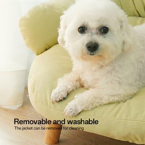 Divano Letto Moderno ed Ecologico per Animali Domestici con Gambe in Legno di Fabbrica Fodera Rimovibile e Lavabile Funzione Rinfrescante Sostenibile per Gatti - Product Image 2