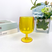 Verre à vin en plastique OEM personnalisé Bestwares, rose translucide, en PS, 250 ml, empilable, pour cocktails et desserts, idéal pour hôtels et banquets