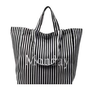 Eco-Friendly <b>Large</b> Capacity Lightweight Foldable <b>Canvas</b> Tote <b>Bag</b> with Zipper Closure WIth Custom Logo - Product Image 6