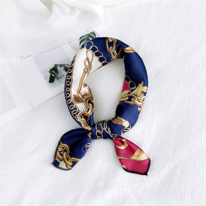 Mới Mùa Xuân Thời Trang Polk Dot Thiết Kế 50Cm Satin Lụa Tóc Khăn Phụ Nữ Thanh Lịch Tùy Chỉnh In Ấn Lụa Cổ Khăn Đầu Khăn - Product Image 5