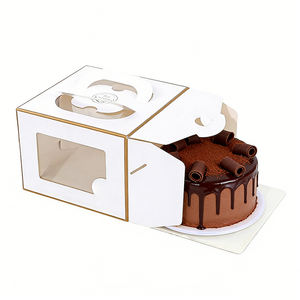กล่องบรรจุภัณฑ์ของขวัญเค้กสำหรับงานแต่งงาน งานวันเกิด ขนมอบ ของหวานคริสต์มาส ทำจากวัสดุรีไซเคิลตามสั่ง - Product Image 5