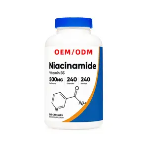 Niacinamide vitamina B3 500mg 240 capsule Non ogm senza glutine senza risciacquo vitamina B3