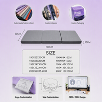 Matelas pliant en mousse à mémoire de forme sur mesure OEM ODM, directement de l'usine, matelas de sol portable pliable, logo personnalisé, marque privée, vente en gros