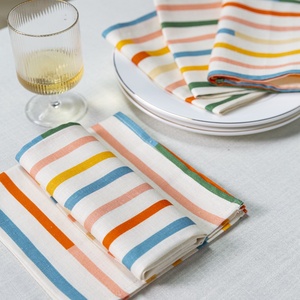 Servilletas de Tela de Algodón con Logotipo Personalizado, Servilletas de Mesa con Dobladillo para Restaurantes, Servicios de Catering y Alquiler para Eventos - Product Image 1