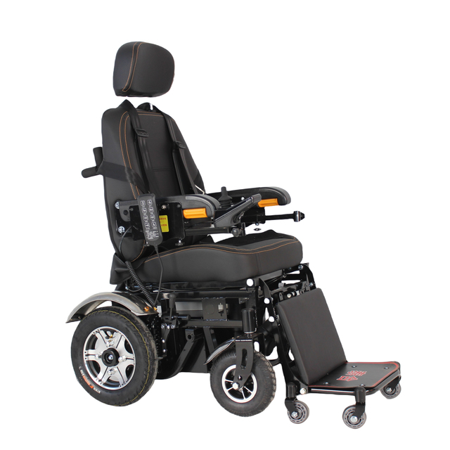 WCHT New Electric Standing Lying Wheelchair Electromagnetic Brake Shock Absorption Physical Therapy Rehabilitation Breathable
