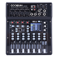 Mezclador de Audio Digital Profesional MX8208 de 8 Canales con Reproductor de MP3 USB y Bluetooth, Alimentación Phantom de 48V, Consola de Mezcla de Sonido con Ecualizador de 6 Bandas
