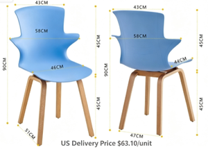 USA DELIVERY PRICE Modern Plastic <b>Stackable</b> <b>Dining</b> <b>Chair</b> Wing Design Backrest Bentwood Legs 3-Year Warranty Commercial Use Hotel - Product Image 3