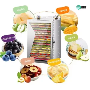 En ucuz akıllı meyve ve sebze kurutma makinesi yüksek kaliteli ticari ev 18 katmanlı gıda kurutucu