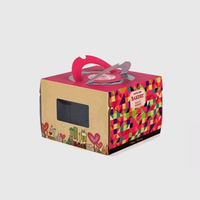 Boîtes à cupcakes, biscuits, bonbons et collations carrées portables en carton personnalisées pour fêtes d'anniversaire, emballages à main