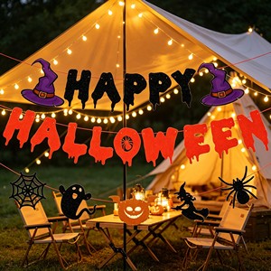 Nuevo Banner Decorativo para Fiestas de Halloween, Fondo de Escenario con Diseño de Bandera - Product Image 3